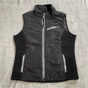 Cruel Girl Vest XL Womens Western Cowgirl Quilted Rib Knit Black Full Zip